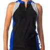 Addi Portrait Blue and Black Tank - FINAL SALE