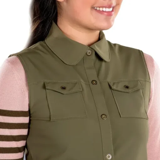 Amari Kaki Vest - FINAL SALE