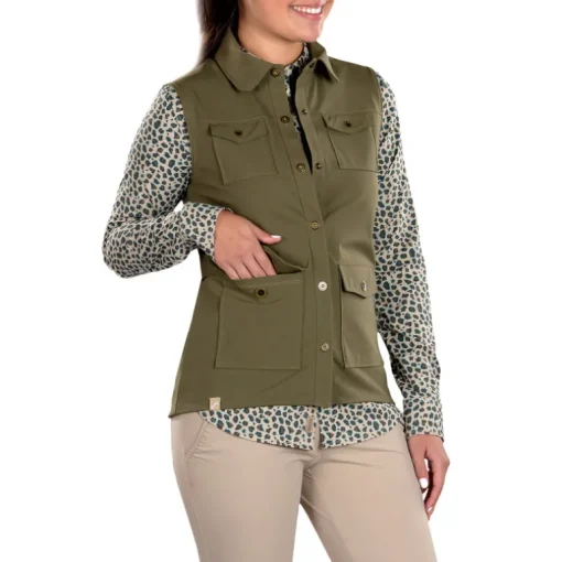 Amari Kaki Vest - FINAL SALE