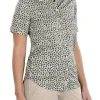 Caitlyn Mini Leopard Button Up Short Sleeve Shirt - FINAL SALE