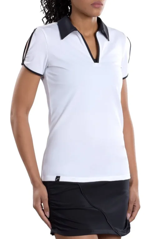 Dorothy White With Black Trim Top - FINAL SALE