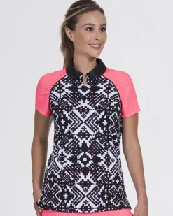 Grace Polo Aztec/Coral - FINAL SALE