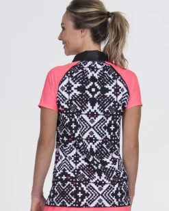Grace Polo Aztec/Coral - FINAL SALE