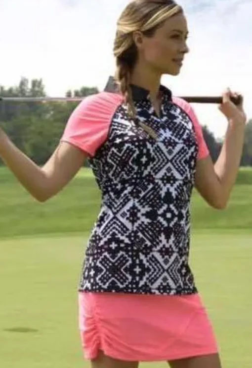 Grace Polo Aztec/Coral - FINAL SALE