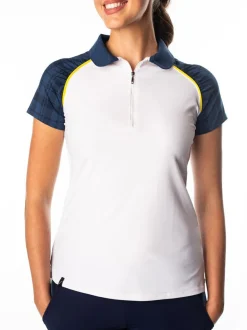 Grace White and Plaid Polo - FINAL SALE