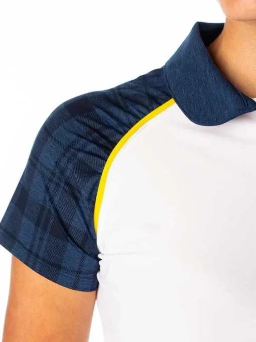 Grace White and Plaid Polo - FINAL SALE