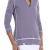 Haley 3/4 Sleeve Top in Secret - FINAL SALE