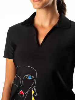 Harper Black Portrait Polo - FINAL SALE