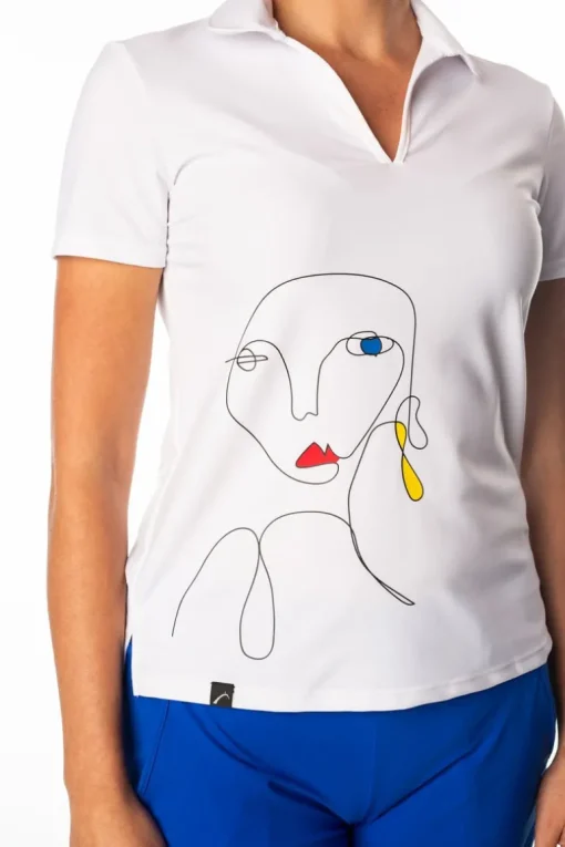 Harper White Portrait Polo - FINAL SALE