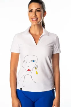 Harper White Portrait Polo - FINAL SALE