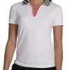 Harper White Striped Neck - FINAL SALE