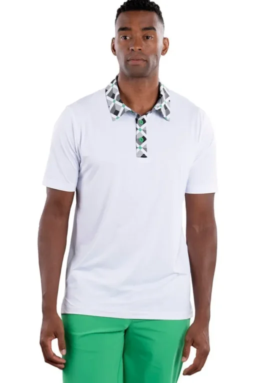 Jake White Accented Polo - FINAL SALE