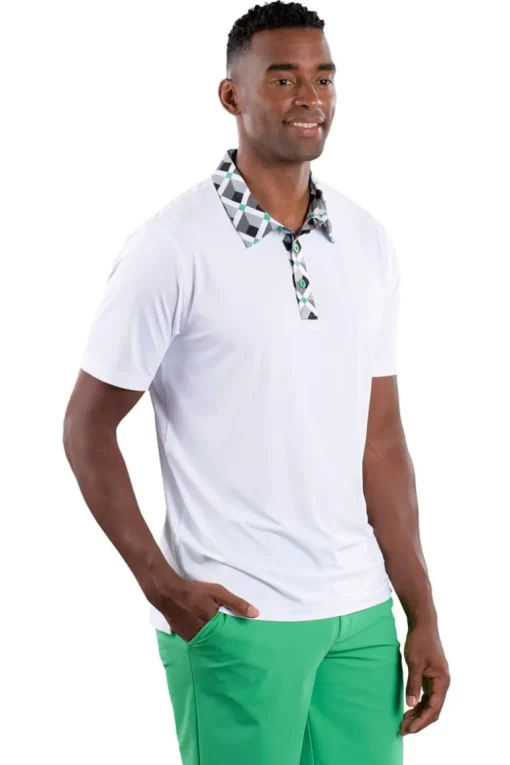 Jake White Accented Polo - FINAL SALE