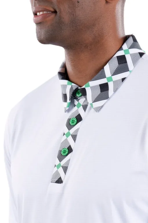 Jake White Accented Polo - FINAL SALE