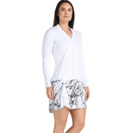 Marley Long Sleeve White Top - FINAL SALE