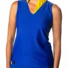Megan Blue and Yellow Top - FINAL SALE