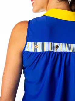 Megan Blue and Yellow Top - FINAL SALE