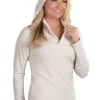 Melanie Collared Cream Hoodie - FINAL SALE