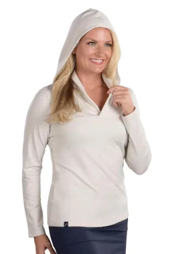 Melanie Collared Cream Hoodie - FINAL SALE
