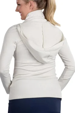 Melanie Collared Cream Hoodie - FINAL SALE