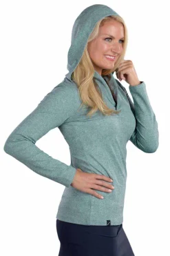Melanie Collared Mint Hoodie - FINAL SALE