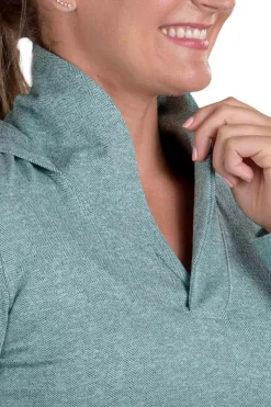 Melanie Collared Mint Hoodie - FINAL SALE