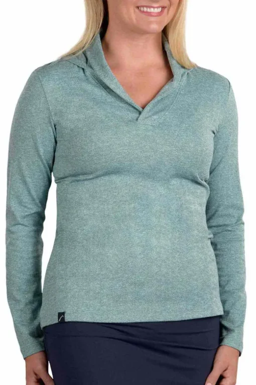 Melanie Collared Mint Hoodie - FINAL SALE