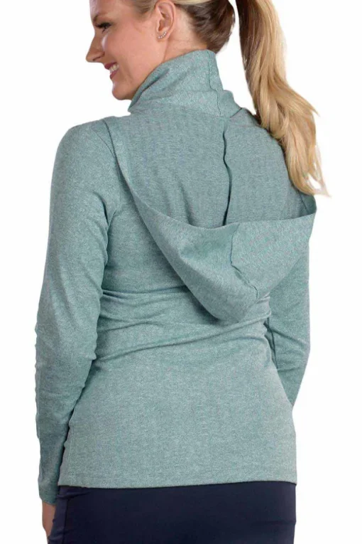 Melanie Collared Mint Hoodie - FINAL SALE