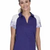 Neon Dark Purple Polo with Tribal Fade Sleeves - FINAL SALE