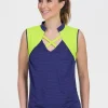 Neon Front Strap Sleeveless Polo Purple - FINAL SALE