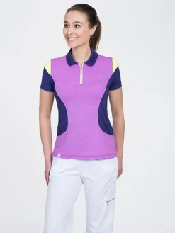 Neon Harper Purple Combo Polo - FINAL SALE