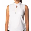 Polly White Sleeveless Polo - FINAL SALE