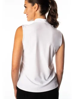 Polly White Sleeveless Polo - FINAL SALE