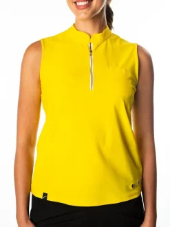 Polly Yellow Sleeveless Polo - FINAL SALE