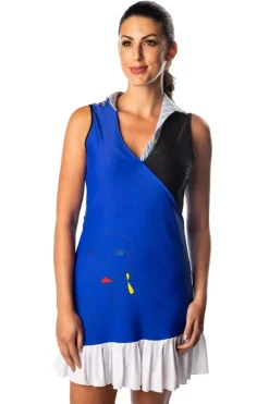 Portrait Blue and White Emily Dress - FINAL SALE