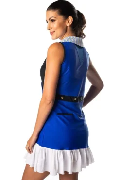 Portrait Blue and White Emily Dress - FINAL SALE